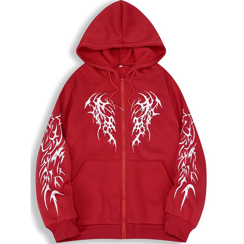 Felpa con cappuccio unisex alla moda con cerniera e cappuccio regolabile, vestibilità oversize, elegante design a blocchi di colore per abbigliamento casual da strada._voghion.com