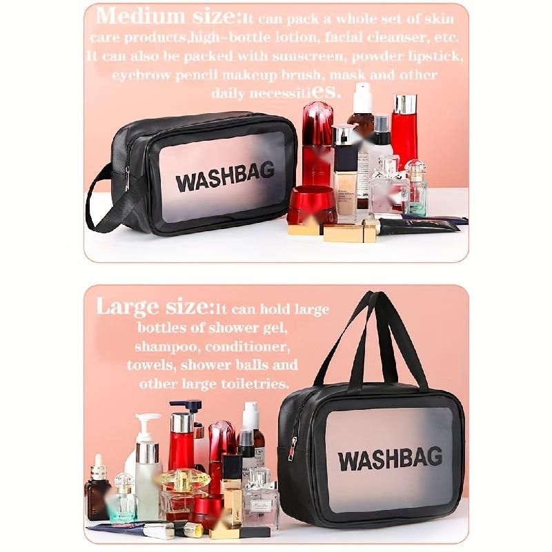 Borsa da viaggio trasparente e impermeabile per il trucco da donna di grande capacità_voghion.com