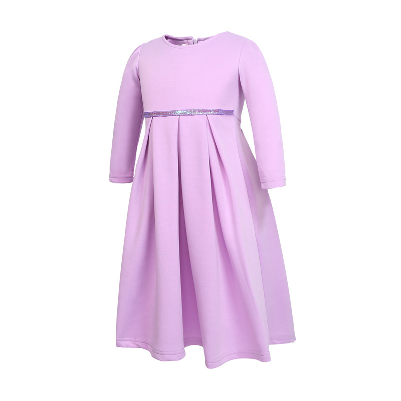 Roupas de bebê semana infantil vestido menina + lenço na cabeça + laço 3 conjunto vestido longo_voghion.com