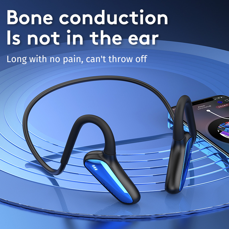 M-D8 Bluetooth Wireless Bone Conduction Non In Ear Hanging Business Sports Stereo Earphones_voghion.com
