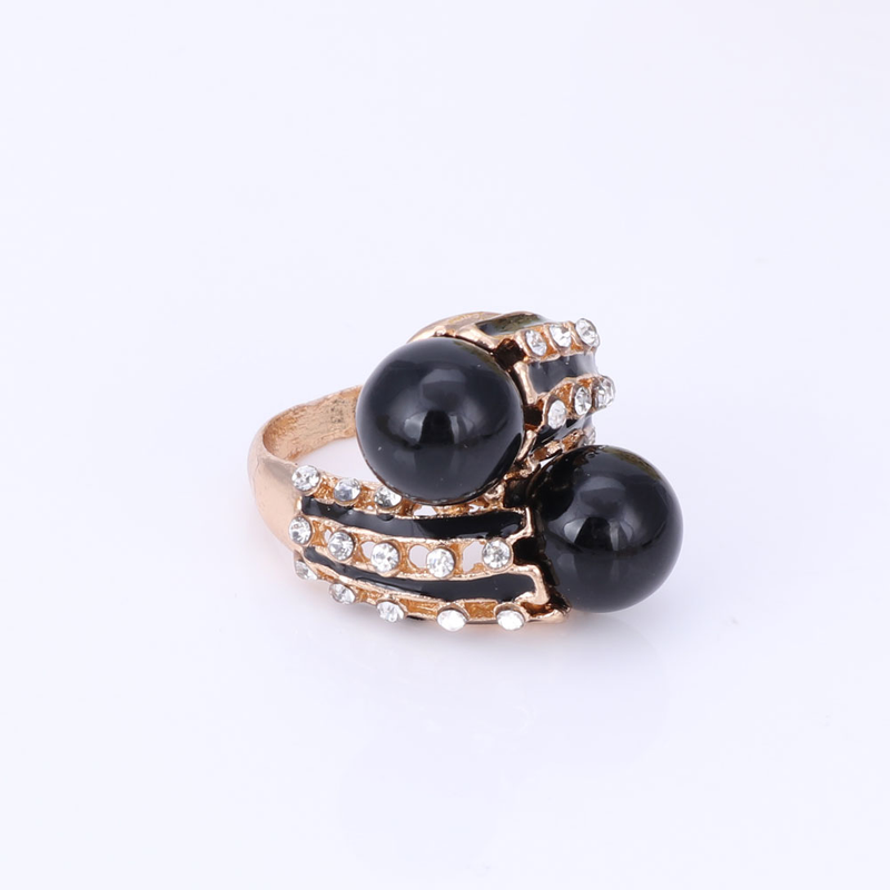 Collar de perlas simuladas de cristal para dama de honor de boda para mujer, pendientes colgantes, brazalete, anillo, conjunto de joyería para disfraz de fiesta_voghion.com
