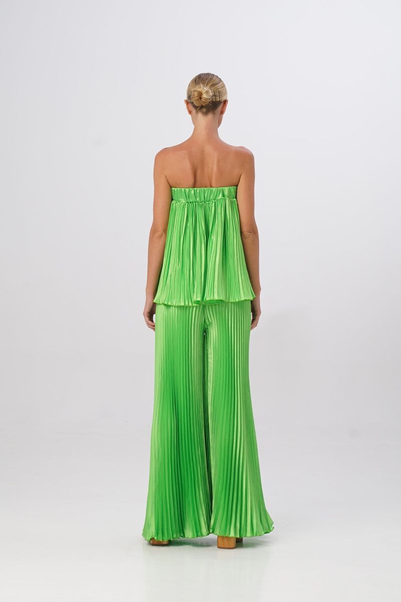 Women's Clothing tube top big flared wide-leg trousers _voghion.com