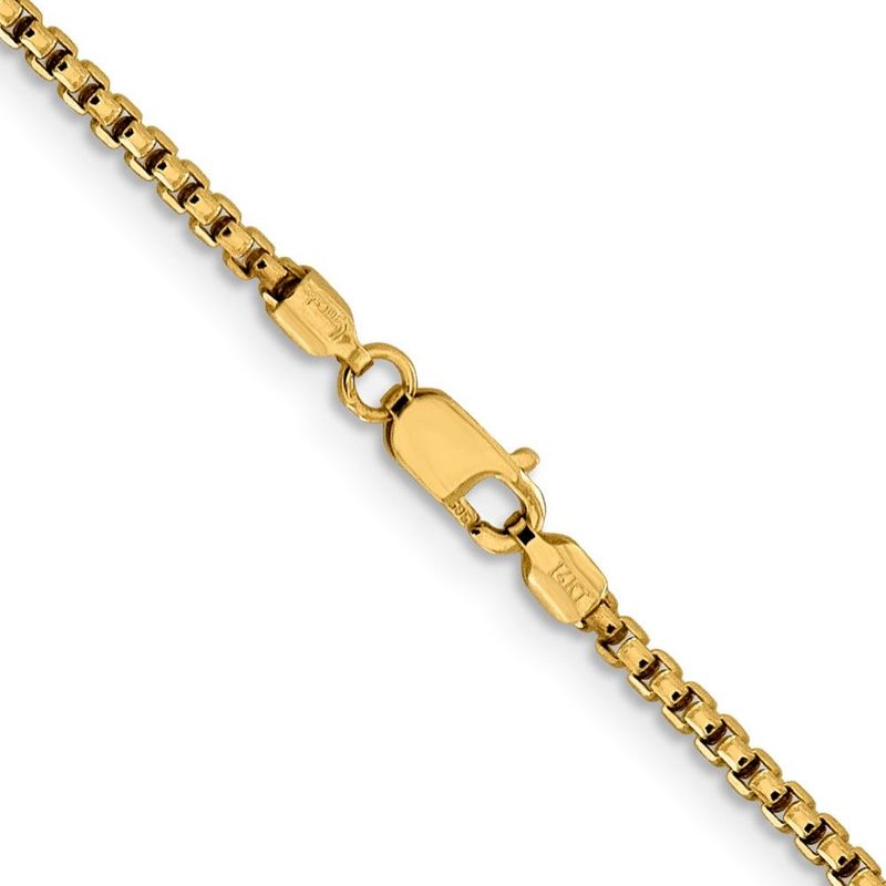 14K 1.85mm Semi-Solid D/C Round Box Chain_voghion.com