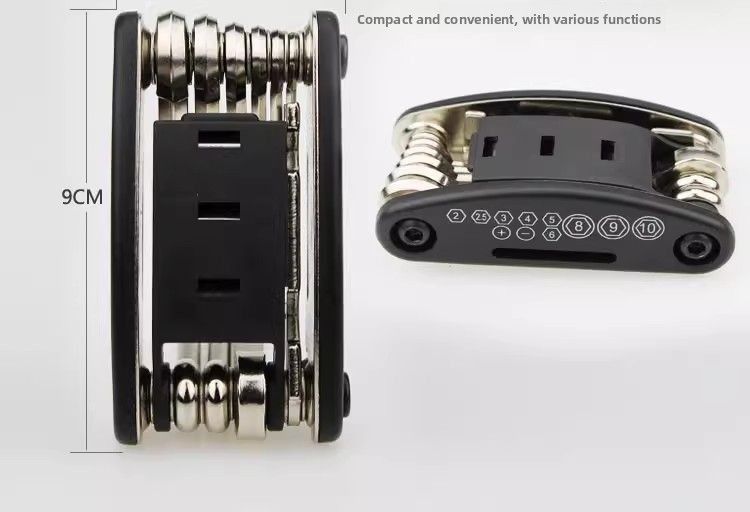 Haoyouwu Bicycle Repair Tools Electric Bike Maintenance Hexagon Folding Screwdriver Flower Blade Wrench 16-in-1_voghion.com