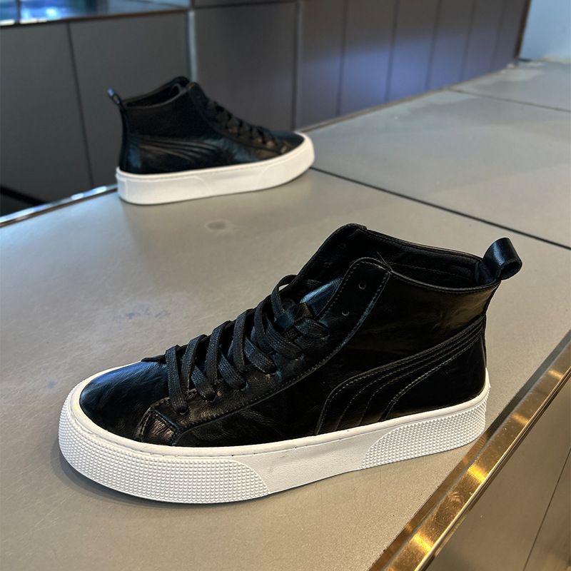 Scarpe da uomo in pelle con plateau medio primaverili e autunnali, stile britannico, un passo, business, tempo libero, moda, versatili,_voghion.com