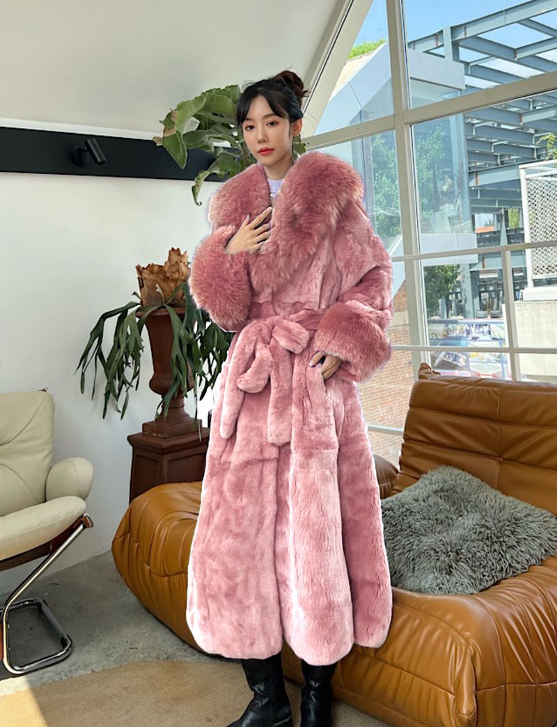 Abbigliamento da donna Autunno e inverno Grande collo di pelliccia Moda cappotto di pelliccia Donna media lunghezza ispessito temperamento sciolto cappotto casual_voghion.com
