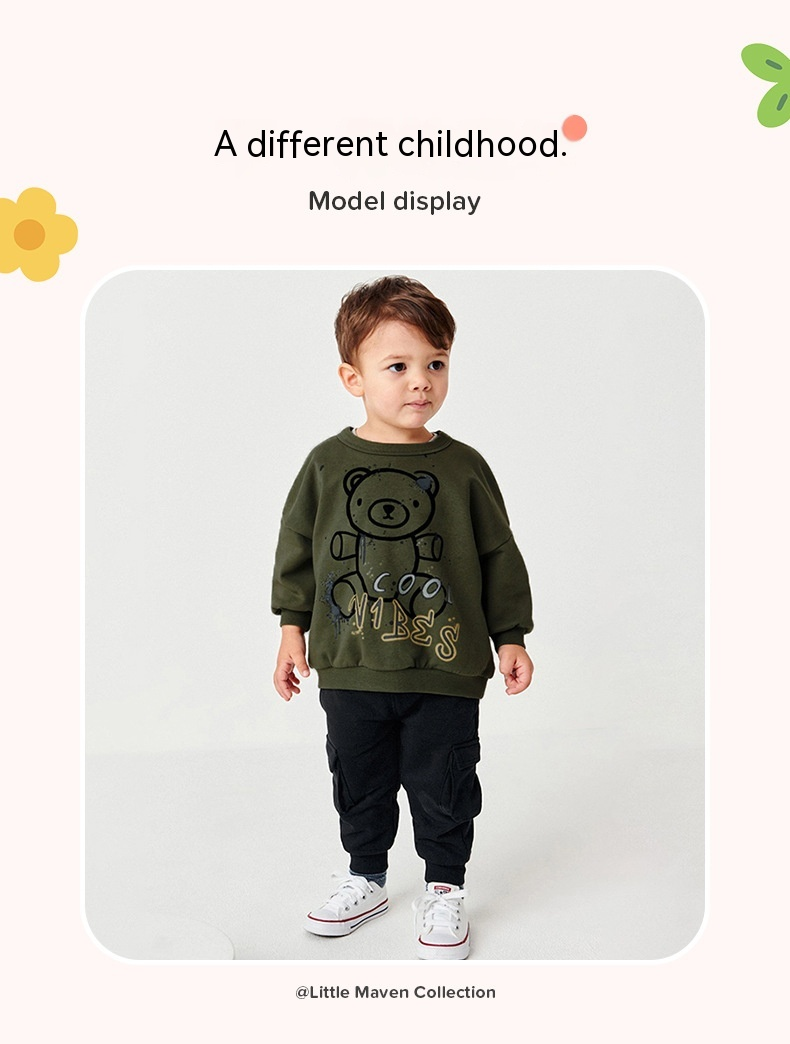 Little Maven Autumn New Boys' Home Kids' Pants Sweater Two Piece Set_voghion.com