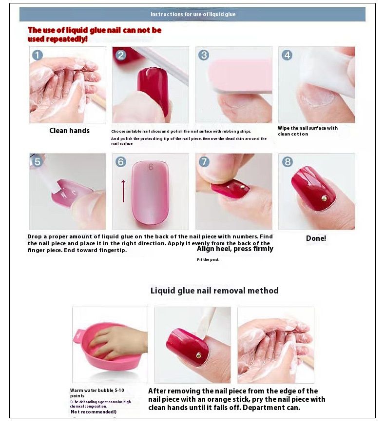 Prodotto finito con toppa per unghie in stile francese con temperamento a cuore storto per unghie nude sfumate di bianco latte_voghion.com
