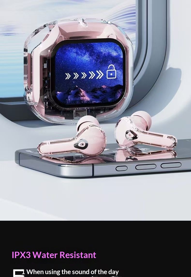 Testi delle cuffie Bluetooth Air Max Smart Digital Display originali NeoGear disponibili in magazzino e vendute oltre confine con schermo a colori_voghion.com