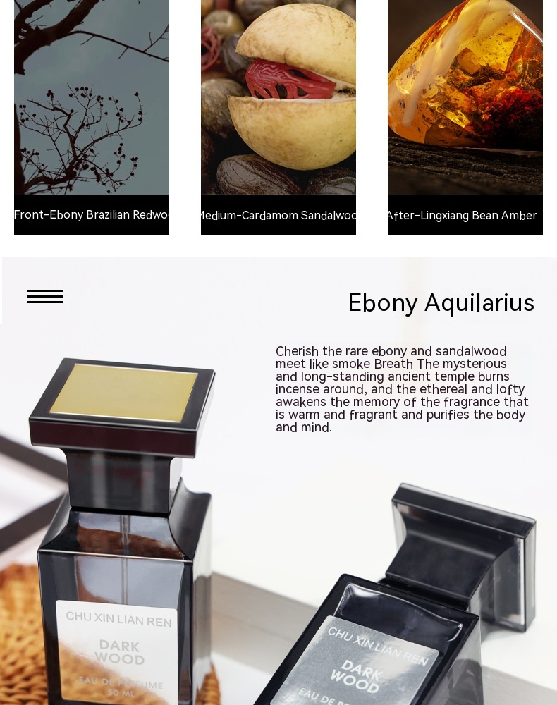 Noul parfum fierbinte pentru bărbați și femei Parfum proaspăt, elegant, persistent, parfumat, cu aromă de lemn pentru studenți, lemn de agar de abanos_voghion.com