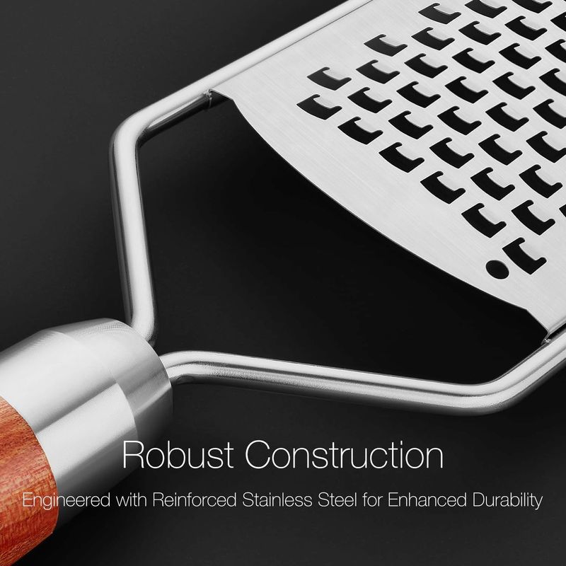 Professional Grade Lemon Extra Coarse Blades, Heavy Duty Cheese/Vegetable Grater, Solid Wood Handle Design -_voghion.com