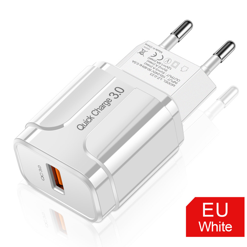 Single USB mobile phone fast European and American standard plug travel charger, wall charger_voghion.com
