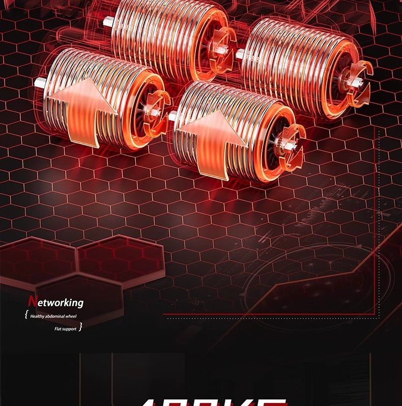 Supporto per gomito con rimbalzo automatico, ruota per muscoli addominali a quattro ruote, attrezzatura per il fitness per la perdita di grasso addominale per uso domestico_voghion.com