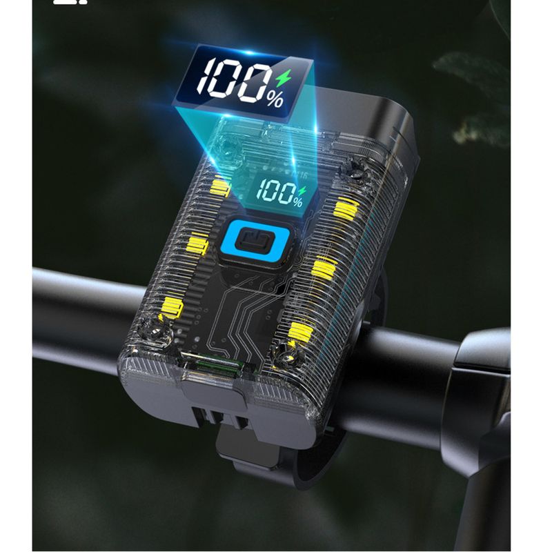 New High Brightness Dual Head Bicycle Outdoor Mountain Bike Front USB Rechargeable Transparent Cycling Gear Night Riding_voghion.com