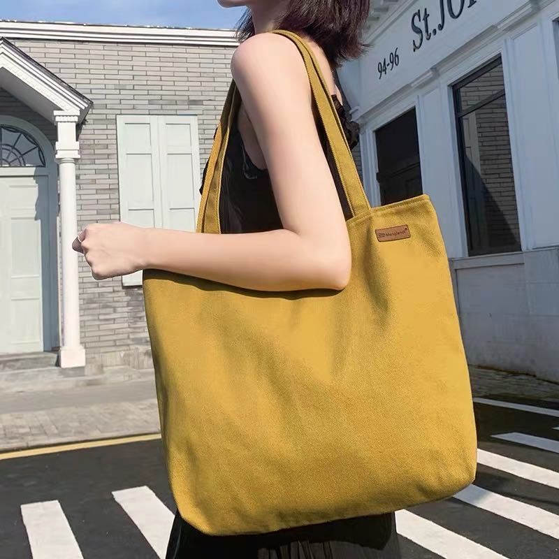 Women's Shoulder Large Capacity Fabric Crossbody Bag, Handbag, Simple Canvas Bag_voghion.com