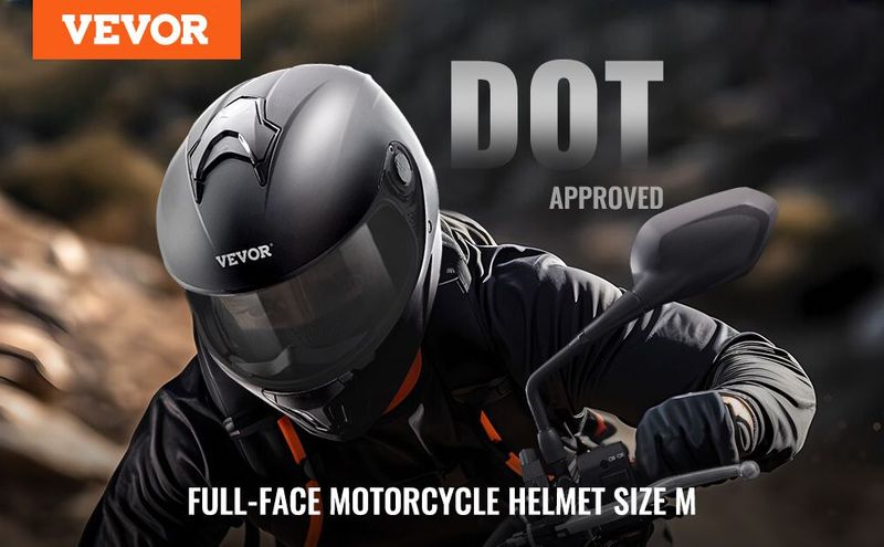 VEVOR Full Face Motorcycle Helmet Motocross Helmet With Bluetooth Slot_voghion.com