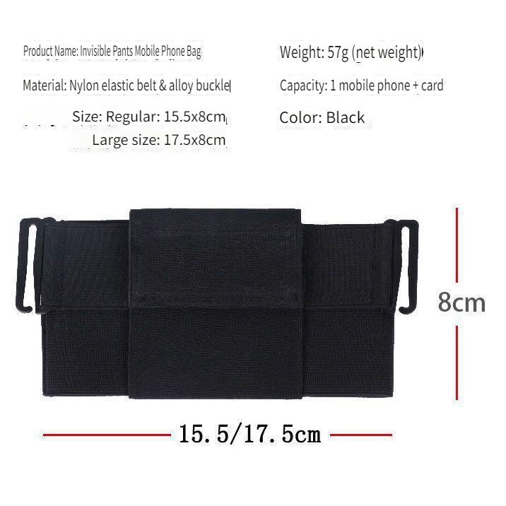 Marsupio da esterno, marsupio invisibile antifurto aderente, borsa portaoggetti, marsupio sportivo, borsa porta cellulare._voghion.com