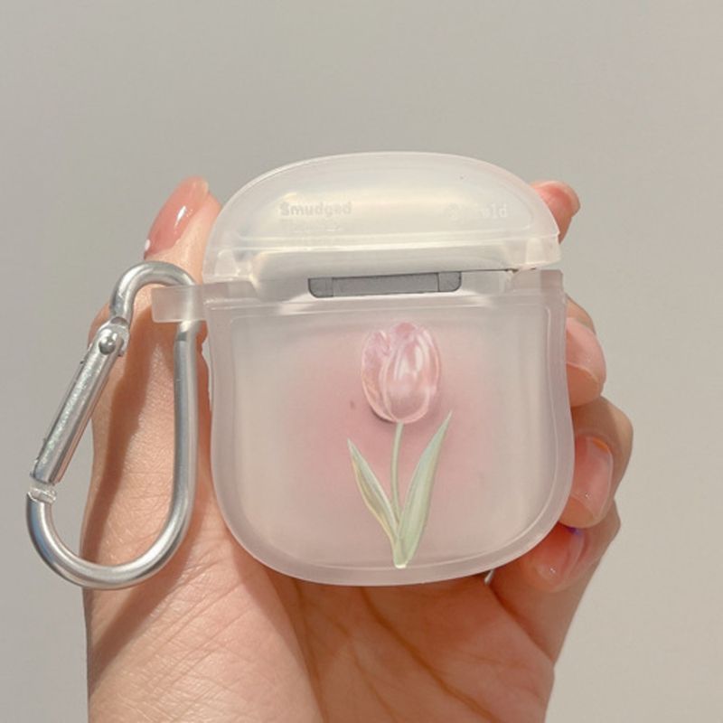 Ins stiilis tüdrukutele mõeldud roosa tulbiga sobivad 2/3/1 kolmanda põlvkonna Pro juhtmevabad õhupallid, Bluetooth-kaitseümbris Pro2 kõrvaklapid_voghion.com