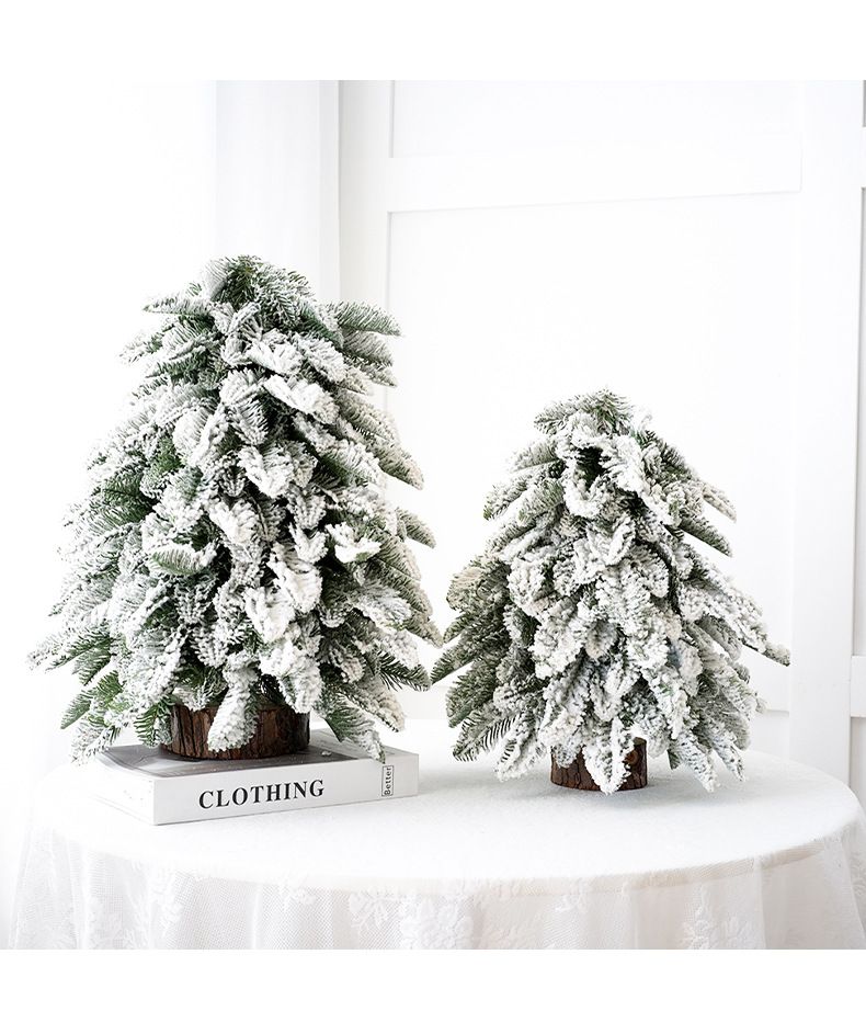 Weihnachten Simulierte Fallen Schnee Beflockung Nobel Baum Nordic Stil Kleine Desktop Dekoration Baum_voghion.com