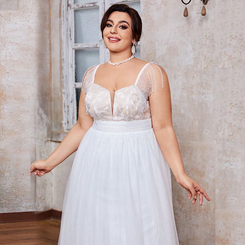 Elegant Plus Size Evening Dress For Women - Strapless Floor-Length Formal Gown For Wedding Guest, Prom, Party_voghion.com