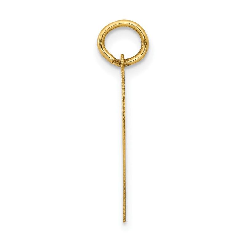 14k Medium Polished Number 47 Charm_voghion.com