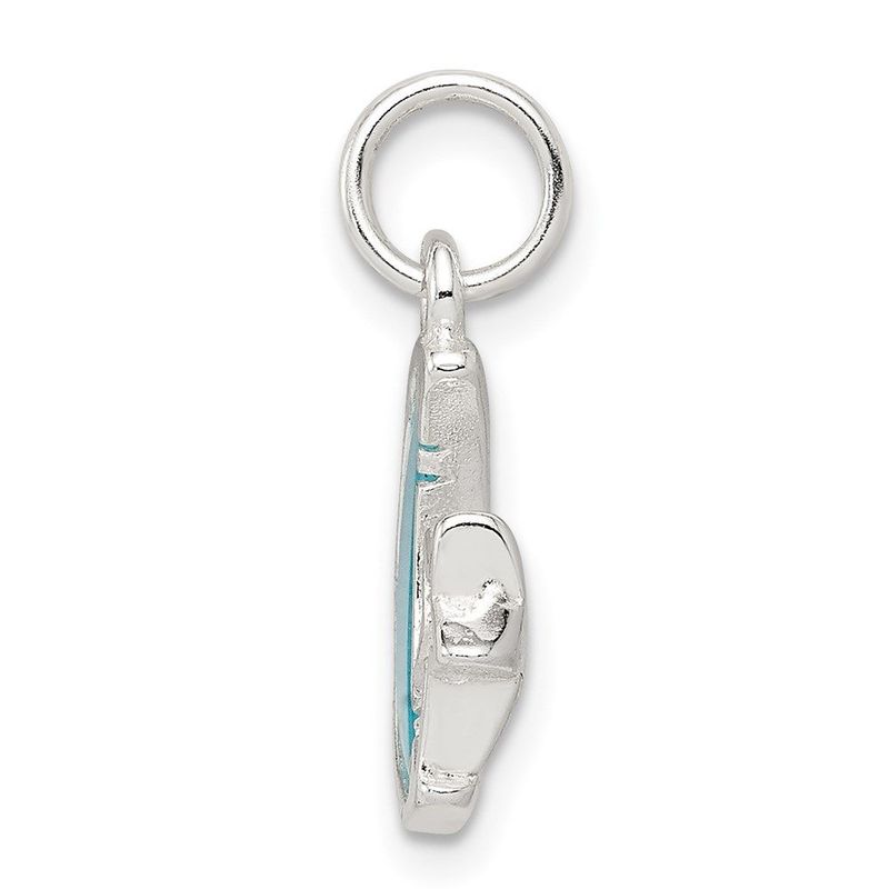 Sterling Silver Blue Enameled Moon & Star Charm_voghion.com