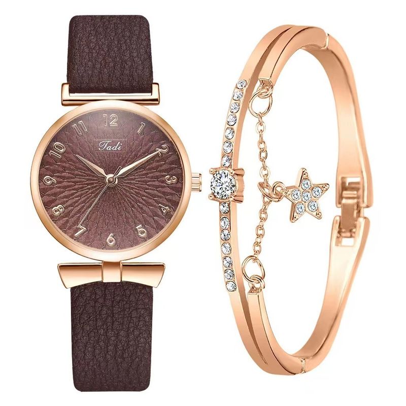 Mode simple numérique dames montre en gros montre pour femme ceinture quartz polyvalent tournesol montre femme_voghion.com