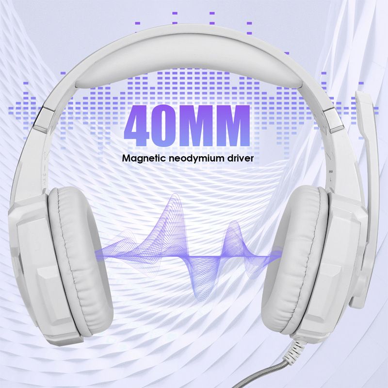 Cuffie da gioco cablate G9000 con microfono, presa da 3,5 mm/USB, cuscinetti auricolari in memory foam, isolamento acustico per PC, dispositivi mobili e console di gioco_voghion.com