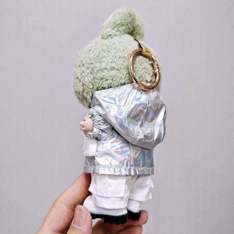 Doll Clothes LBB Cyberpunk Outfits – Silver Coat Pants Sets With Tech Accessories For 15-17cm Dolls_voghion.com