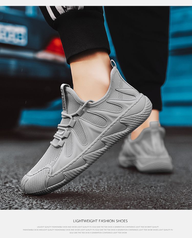 Breathable Knit Men's Casual Slip-On Shoes Lightweight Comfortable Walking Shoes For Work And Daily Wear Versatile Mesh Shoes_voghion.com