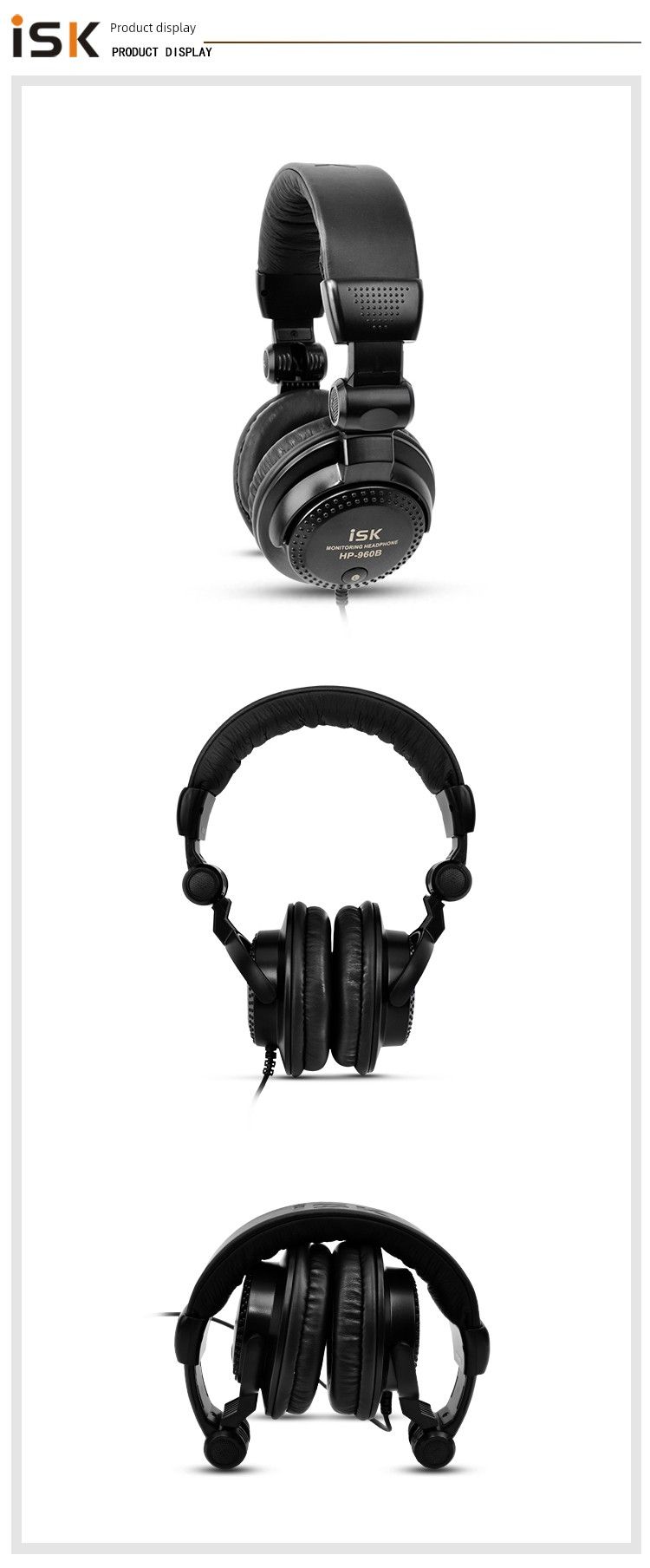 ISK HP-960B Computer-Headset, kabelgebunden, professioneller DJ-Monitor, HiFi-Netzwerk, Karaoke, YY Anchor 3 M_voghion.com