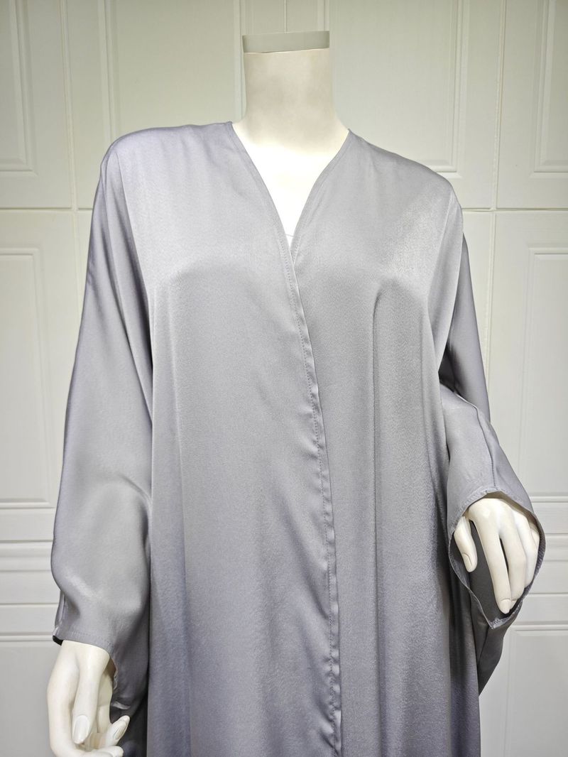 Damenbekleidung Abaya Muslim Bescheidener Mantel Mode Weich Geschmiedet Fledermausärmel Robe Damenbekleidung_voghion.com