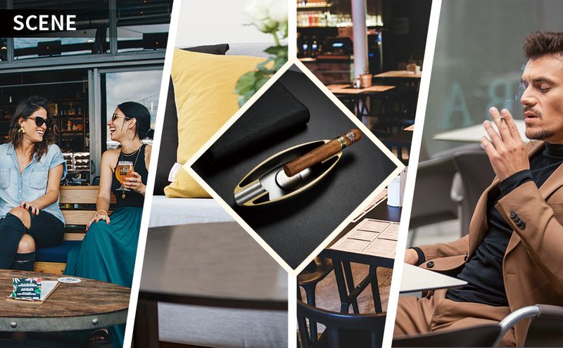 Monsoon Bootsförmiger Zigarrenaschenbecher, leicht und tragbar, luxuriös und stimmungsvoll, mit zwei Fächern für Zuhause, Büro und Outdoor_voghion.com