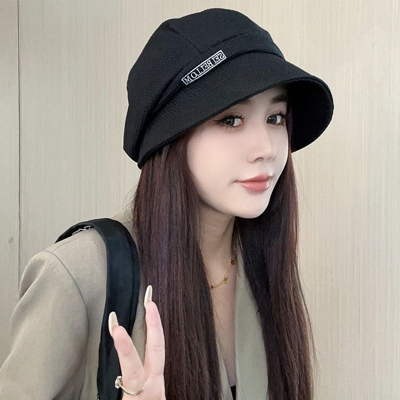 3-in-1 Fischermütze für Damen, hochwertige Verarbeitung, großer Kopfumfang, achteckige Baskenmütze für Herbst und Winter, schlichtes Design_voghion.com