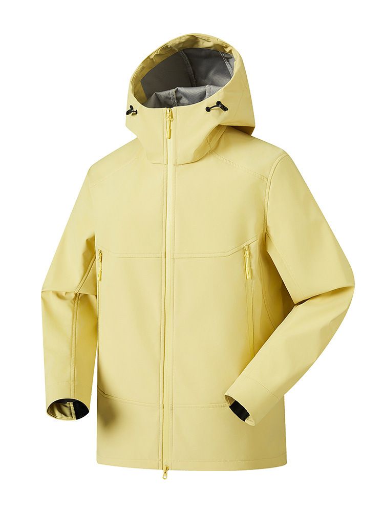 Outdoor Softshell Herren Damen, Winddicht Wasserdicht, Geeignet Zum Bergsteigen Und Radfahren, Kapuzenjacke_voghion.com