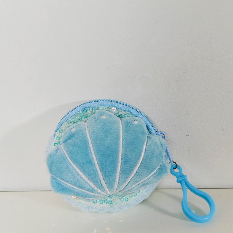 Nova bolsa de moedas de concha de desenho animado criativa, lantejoulas, moderna, armazenamento, pequena bolsa, máquina de garra, boneca, presente, mochila, pingente_voghion.com