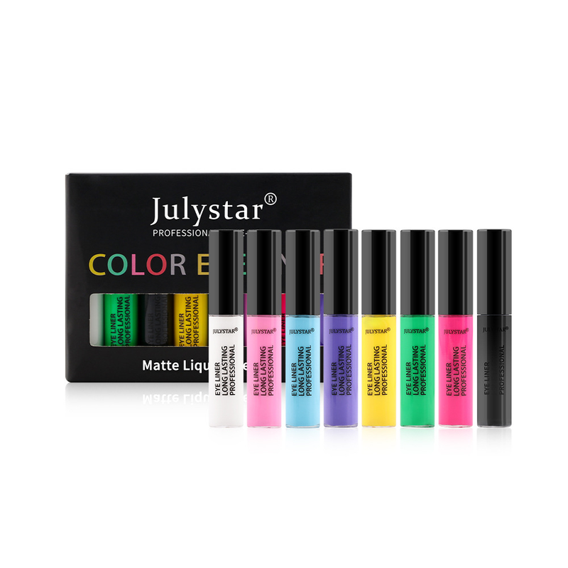 Julystar cool black waterproof color eyeliner pencil set_voghion.com
