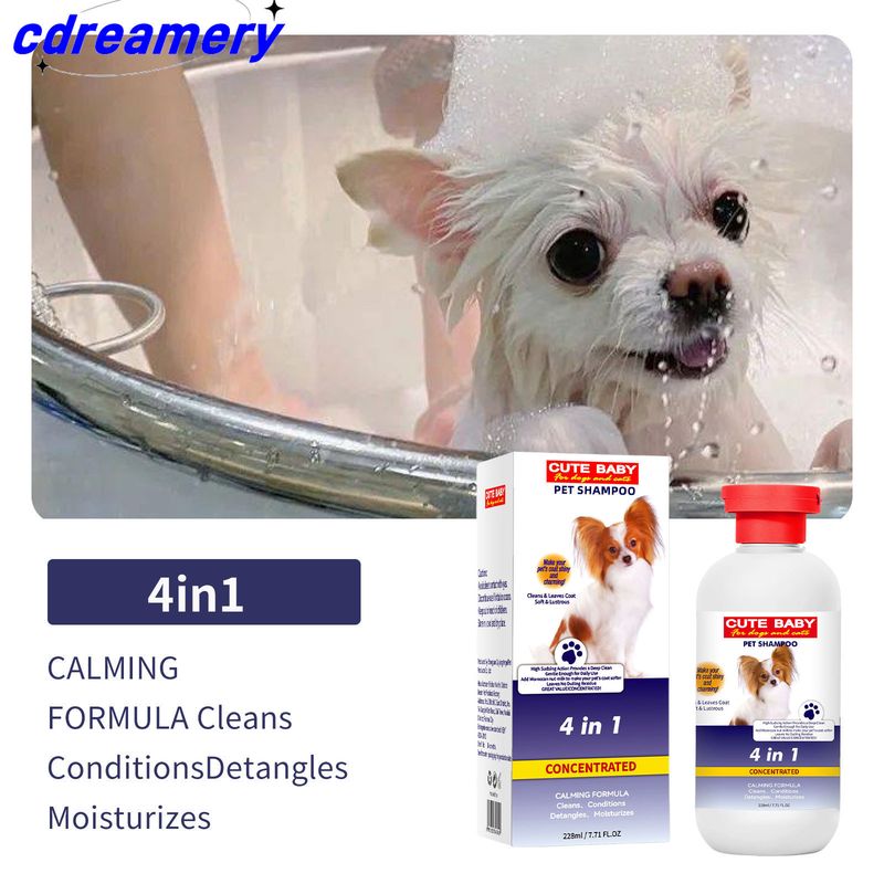 Cross-Border Pet Shampoo: Solução 2 em 1 para cães e gatos - Pulverizador de banho suave e shampoo de limpeza_voghion.com
