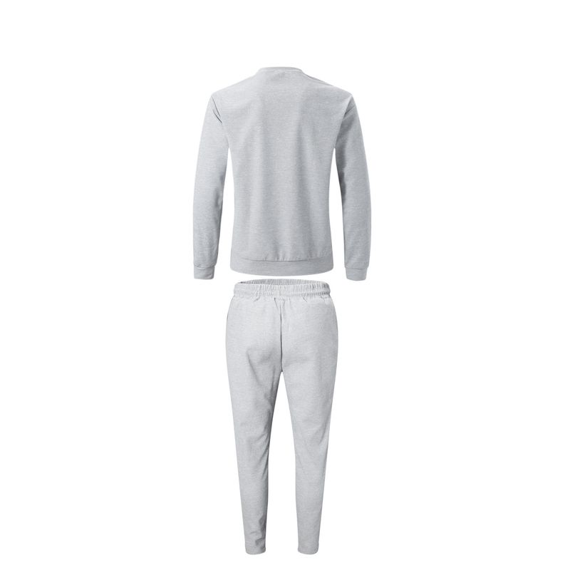Conjunto de lounge em malha waffle para homens – camiseta e calça de manga comprida para homens (cáqui/preto/azul-marinho, P-XXXG)_voghion.com
