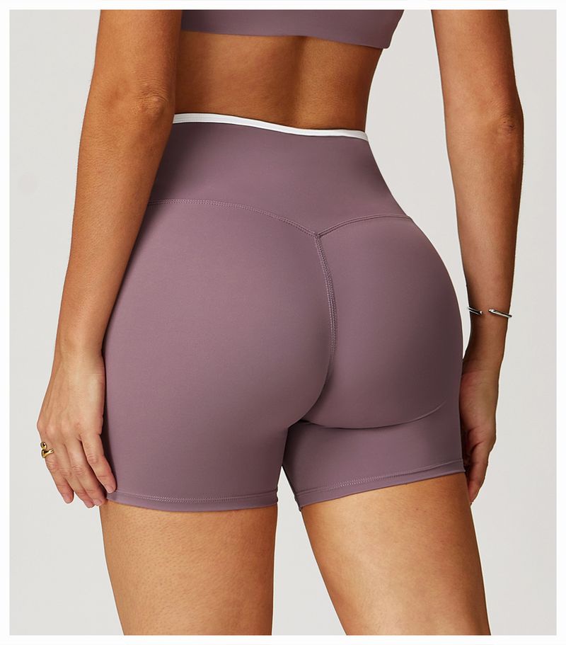 High Waist Yoga Shorts For Women - Seamless Naked Feel Squat Proof Gym Workout Shorts With Peach Lift Design_voghion.com