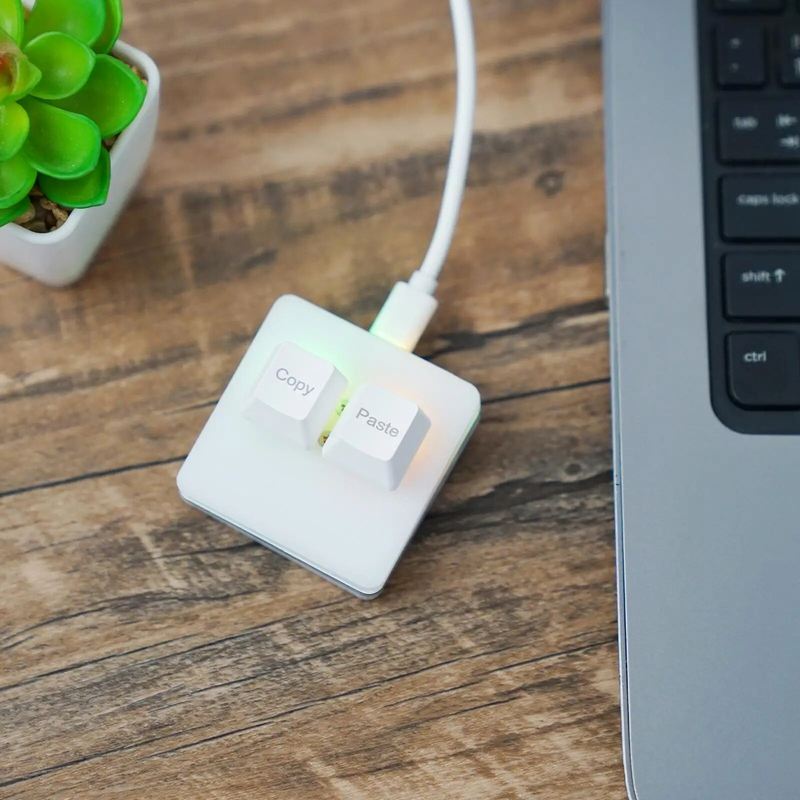 Benutzerdefinierte Mini Copy Paste 2 Tasten RGB ro OSU Tastatur Programmierbare mechanische Tastatur für Gaming-Arbeiten_voghion.com