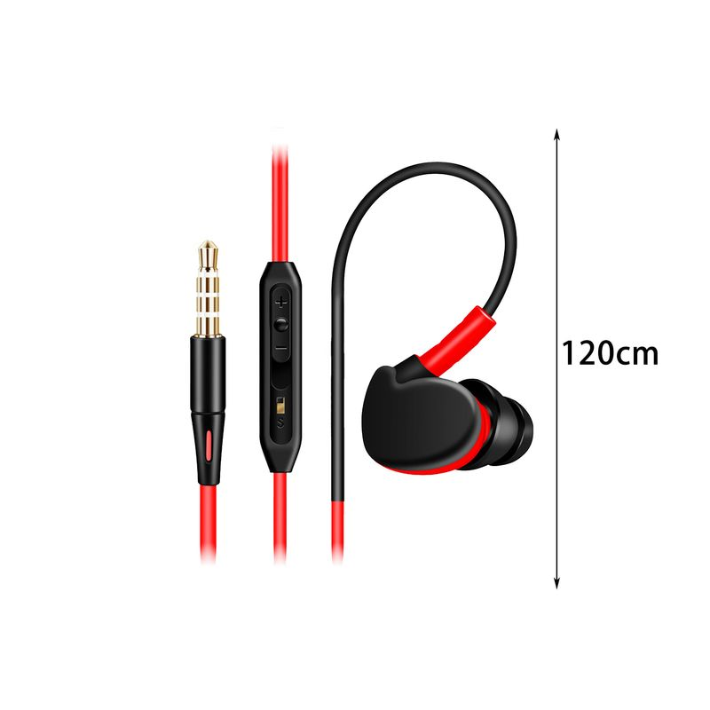 Stereo Surround Waterproof Music Player 3.5mm In Ear Sports Gaming Wired Headset Computer Accessories_voghion.com