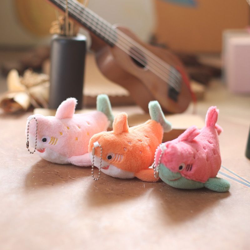 Shark Fruit Adorable Plush Keychain Cute And Soft Animal Doll For And Keys Bags_voghion.com