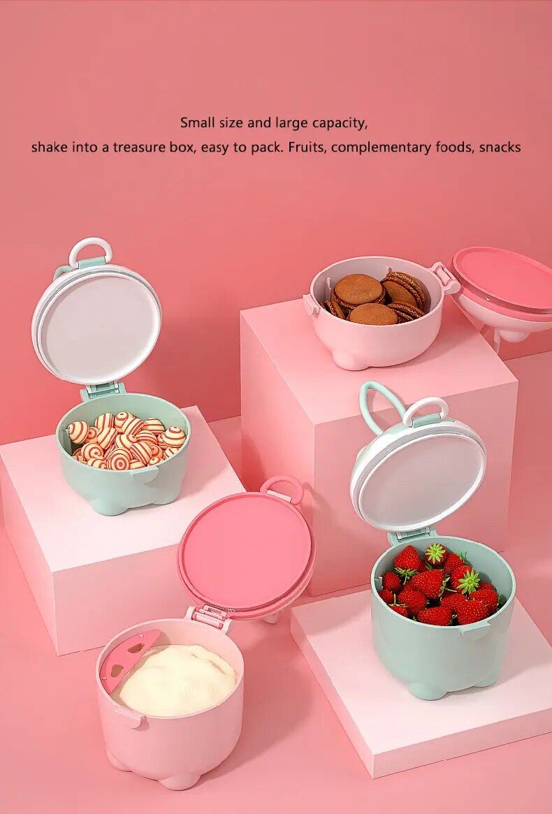 Baby Formula Box Portable Food Supplement Box Sealed Can Divisible Moisture-proof Storage Tank_voghion.com