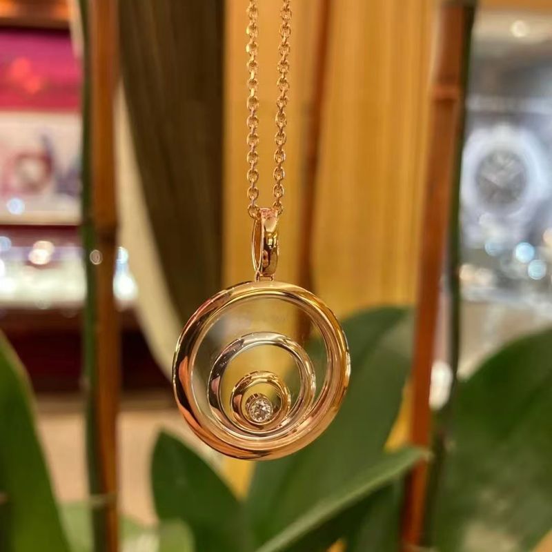 Cross-Border European And American Style Xiao Family Happy Chopard Sun Necklace Full Diamond Star Moon Collarbone Chain_voghion.com