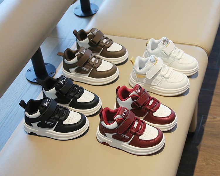 Nya små vita flickskor High Top Pojkar Casual Board Shoes Mjuka sulor Babyskor_voghion.com