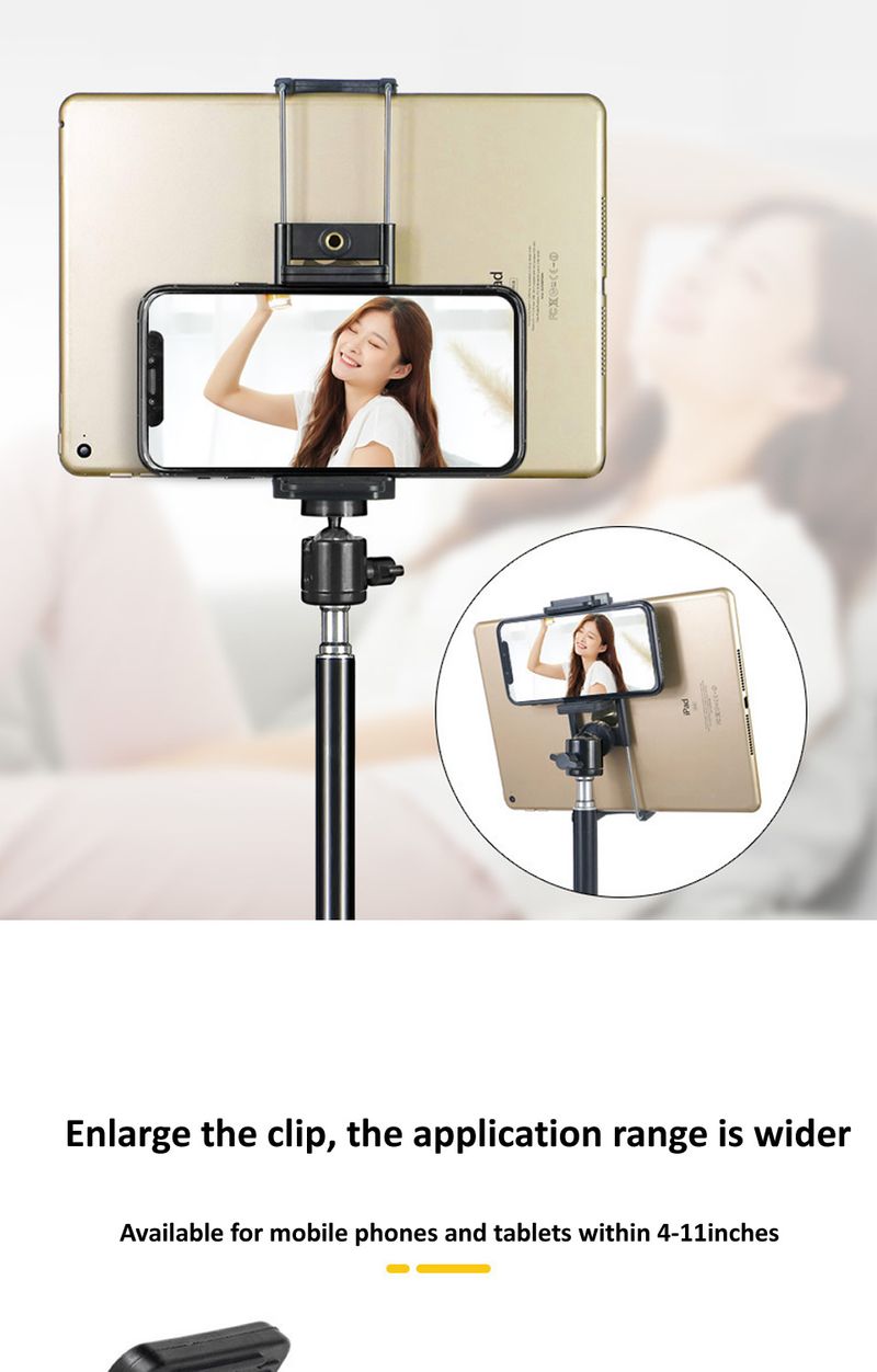 150/200cm For And Phone Aluminum Tripod Floor IPad Tripod Stand With Smartphone & Tablet Holder Mount_voghion.com