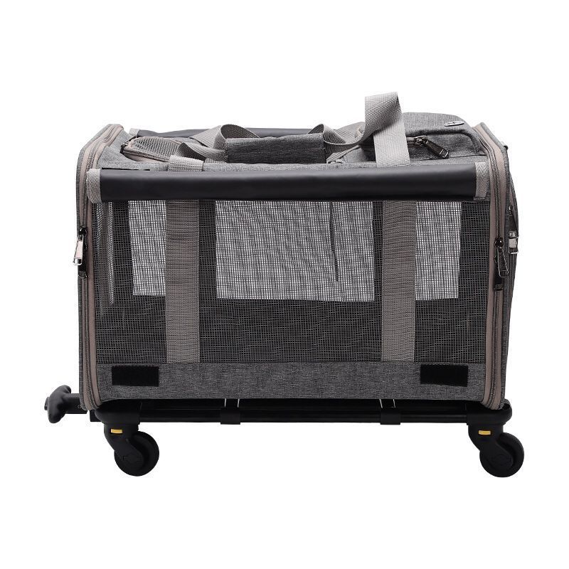 2022 New Cat And Portable Pet Trolley Case Breathable Foldable Dog Bag Large Capacity Handbag_voghion.com