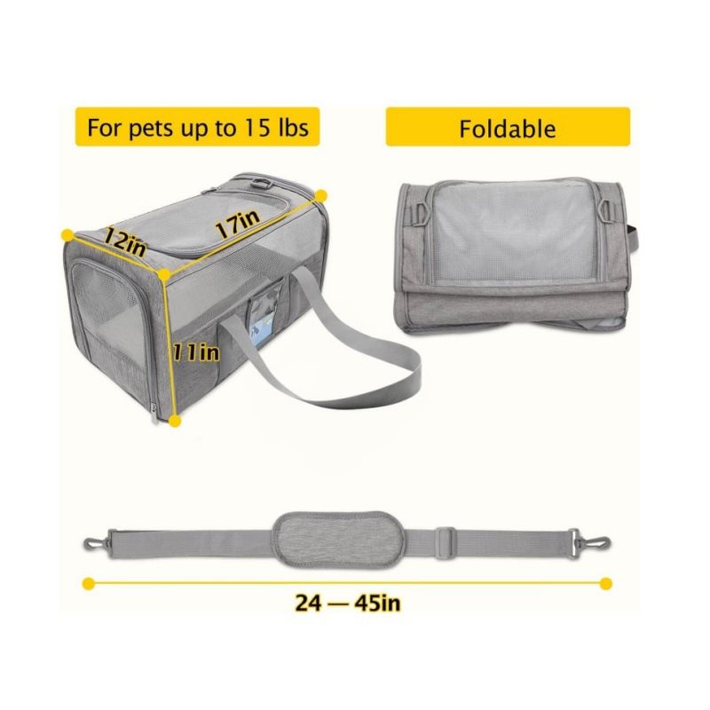Cross-Border Foldable Cat Handheld Dog Portable Breathable Outgoing Shoulder Travel Pet Bag_voghion.com