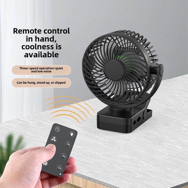 Novo ventilador USB de 6 polegadas com clipe, mini ventilador portátil com carregamento de bateria de longa duração, ventilador elétrico pequeno para escritório e dormitório_voghion.com